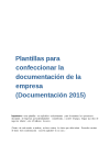 Operaciones vinculadas Plantillas para confeccionar la documentación de la empresa