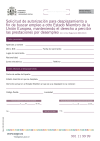 Solicitud desplazamiento UE