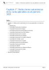 Deducciones autonómicas para 2023. Guía AEAT