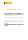 Cuestionario del INSS sobre salud mental